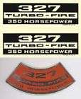 Chevrolet 327 Turbo Fire 350 HP Decal Kit