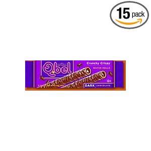 Bel Wafer Rolls, Dark Chocolate Crunch Crispy, 0.9 Ounce (Pack of 15 