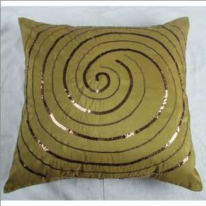  Pillow Rizzy Home T 3021A Green Spiral Decorative Pillow 