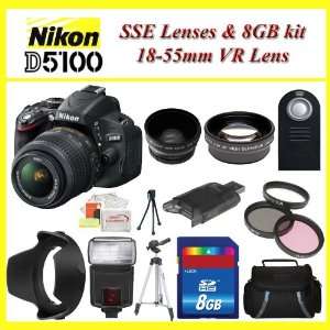 Nikon D5100 Digital SLR Camera with Nikon 18 55mm VR Lens 