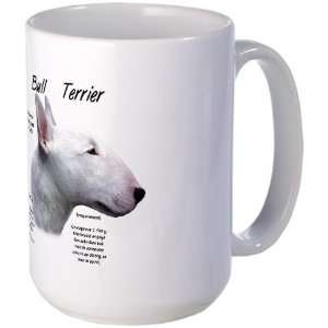  White Bull Terrier Pets Large Mug by  Everything 