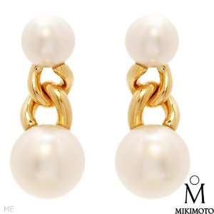   Earrings 8mm Akoya Pearls and 11mm South Sea Pearls Made of 18K Gold