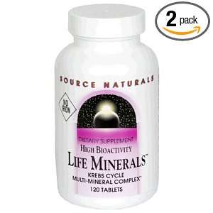  Source Naturals Life Minerals, No Iron, 120 Tablets (Pack 