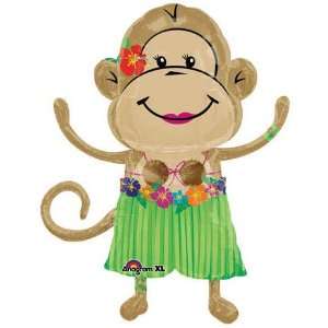  Luau Girl Monkey Balloon, Luau Theme Monkey Balloon Toys & Games