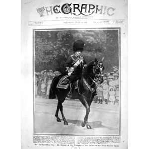  1908 MAJESTY KING TROOPING COLOUR HORSE GUARDS PARADE 