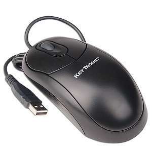  Key Tronic MS22 USB 3 Button Optical Scroll Mouse (Black 