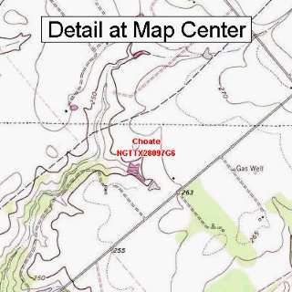 USGS Topographic Quadrangle Map   Choate, Texas (Folded/Waterproof 