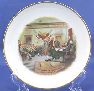 JOHN TRUMBULL DECLARATION OF INDEPENDENCE CHINA PLATE  