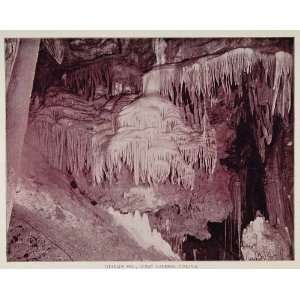  1893 Print Luray Caverns Cave Titanias Veil Virginia 