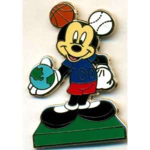   Disney Mickey Basketball Baseball Mouse Ears Espn Pin 