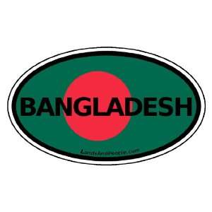  Bangladesh Bangladeshi Flag Car Bumper Sticker Decal Oval 