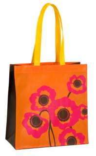   Orange and Chocolate Floral Tote by Smudge Ink