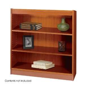  Safco 1552 Reinforced Square Edge Veneer Bookcase 3 Shelf 