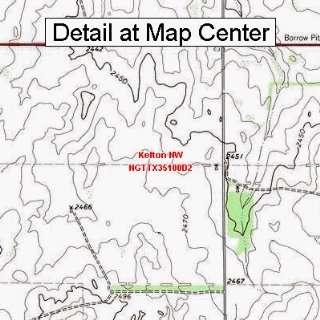  USGS Topographic Quadrangle Map   Kelton NW, Texas (Folded 