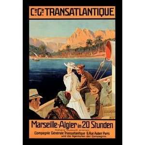  Marseille Algiers Cruise Line   Paper Poster (18.75 x 28.5 