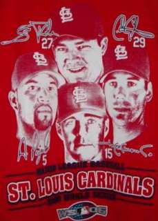 Cardinals World Series Champs Players tshirt Youth XL  