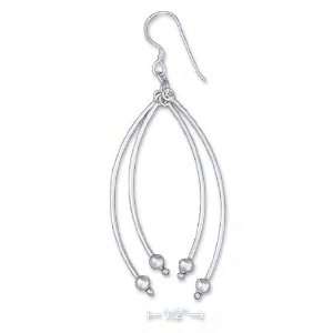   Inch 4 strand Curved Barbell Crossover Earrings   JewelryWeb Jewelry