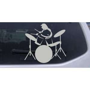   Drummer Outline Line Art Music Car Window Wall Laptop Decal Sticker