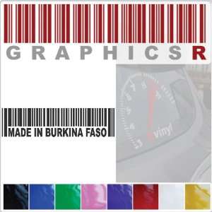 Sticker Decal Graphic   Barcode UPC Pride Patriot Made In Burkina Faso 