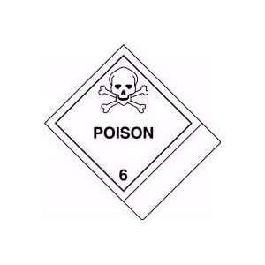  Proper Shipping Name DOT POISON (W/GRAPHIC) 4 x 4 3/4 