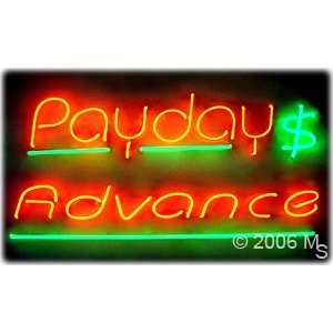 Neon Sign   Payday Advance   Extra Large Grocery & Gourmet Food