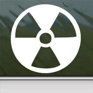 Radiation Toxic Nuclear White Sticker Laptop Vinyl Window 