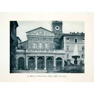  1908 Print Rome Italy Church Basilica Our Lady Trastevere 