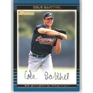  2002 Bowman #259 Cole Barthel RC   Atlanta Braves (RC 