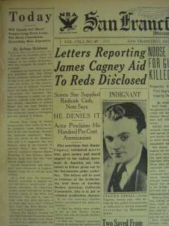 1111106WQ HOLLYWOOD AUGUST 18 1934 JAMES CAGNEY DENIES COMMUNIST AID 