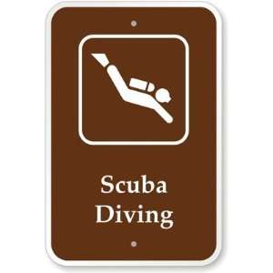 Scuba Diving (with Graphic) Engineer Grade Sign, 18 x 12