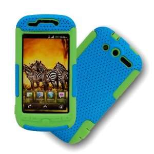 Green & Blue Hybrid 2 in 1 Gel Rubber Skin Cover and Molded Premium 
