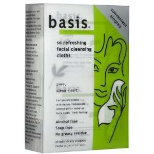 Basis So Refreshing Facial Cleansing Cloths, 20 ct (Quantity of 5)