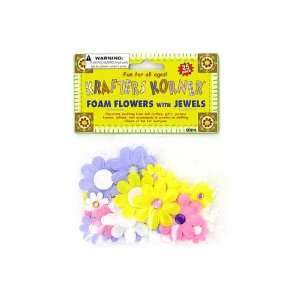  96 Packs of flowers with jewels 25pc 