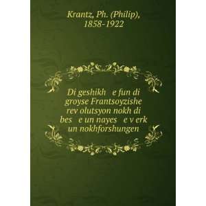   un nokhforshungen Ph. (Philip), 1858 1922 Krantz  Books