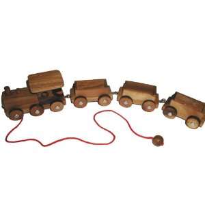 Train pull toy wood puzzle Toys & Games
