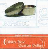 Okito Coin Box Brass Quarter Version Magic Trick  