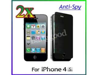 2x Privacy Anti Spy Screen Guard Protector Shield Film For iPhone 4 4S 