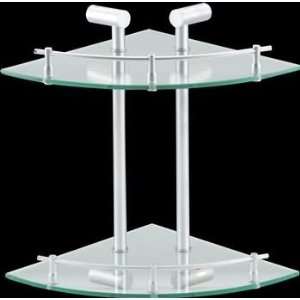  Bathroom Shelving Clear Glass/Stainless, Double Glass 