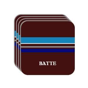 Personal Name Gift   BATTE Set of 4 Mini Mousepad Coasters (blue 