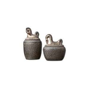  Uttermost Silver Champagne Lachlan Containers   2Pc Bundle 