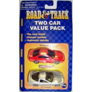   Track Two Car Value Pack 99 Mustang Gt & 97 Corvette Toys & Games