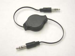 5mm RETRACTABLE AUXILIARY black CABLE male/male aux audio cord 