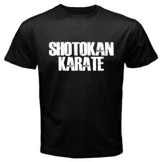 New Shotokan Karate Tiger Kanji Logo Black T shirt  