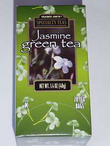 Trader Joes Joes JASMINE GREEN TEA 20 Bags NEW   
