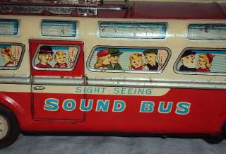 VINTAGE SOUND BUS MASUDAYA JAPAN 1950s MODERN TOYS PERFECT WORKING 
