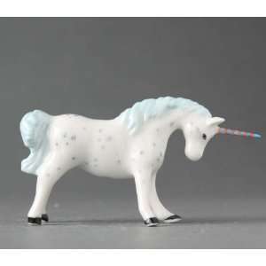    Miniature Porcelain Animals Blue Unicorn #1006