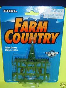 John Deere Toy Tractor MULCH TILLER #578 ERTL FC  