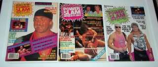 Vintage Power Slam Wrestling Magazines #1 #4 #5 1990  
