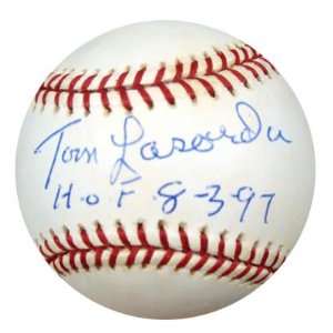  Tom Lasorda Autographed NL Baseball HOF 8 3 97 PSA/DNA 