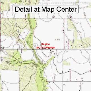   Quadrangle Map   Devine, Texas (Folded/Waterproof)